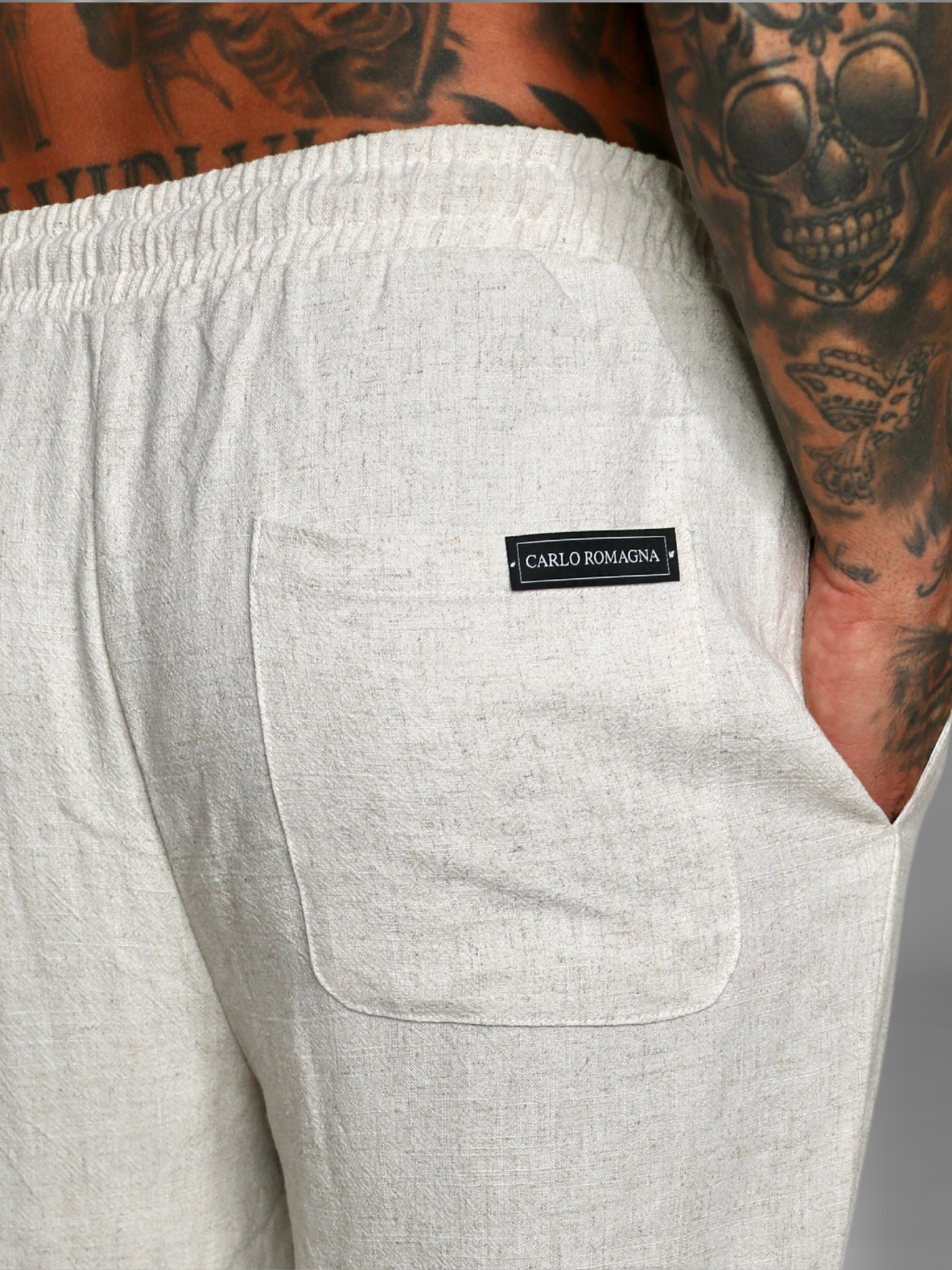 Luca Linen Trousers - Beige