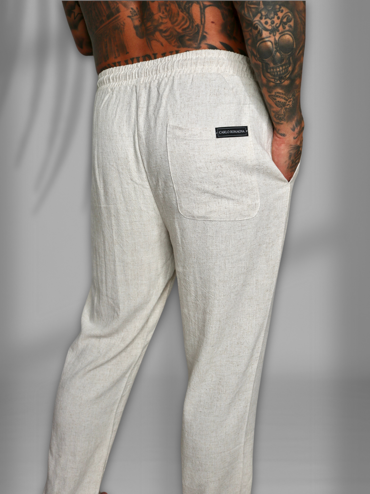 Luca Linen Trousers - Beige