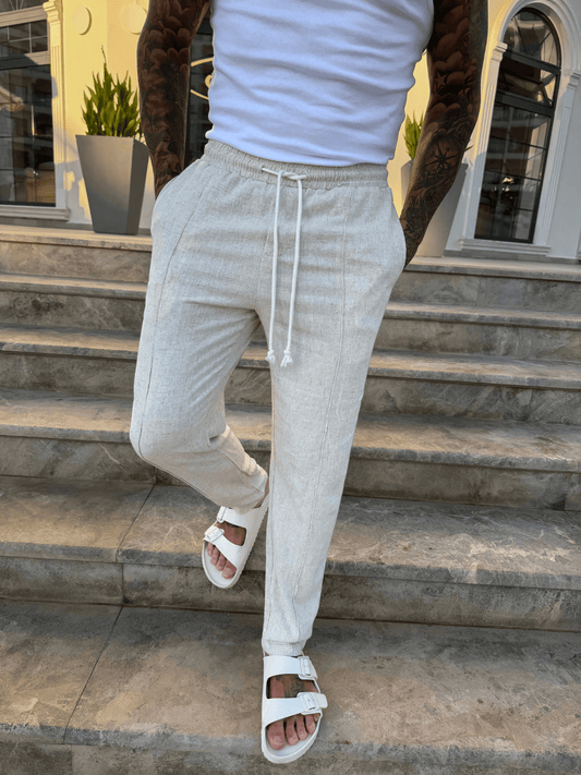 Luca Linen Trousers - Beige